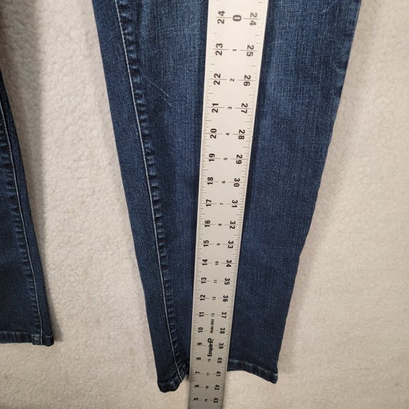 Torrid Dark Blue Denim Rinse Stretch Classic Mid Rise Slim Boyfriend Jeans - Picture 9 of 16